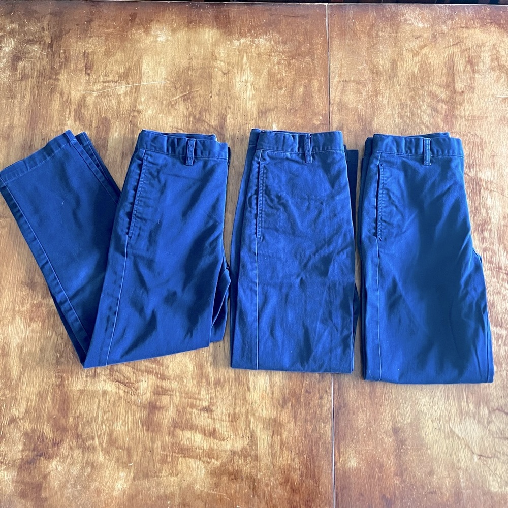 Cat & Jack Navy Chino Uniform Pants (3 pair) - FREE SHIPPING